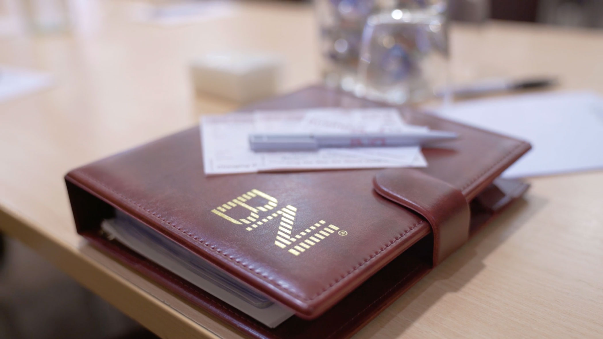 Red binder at launch of BNI Swansea Bay chapter