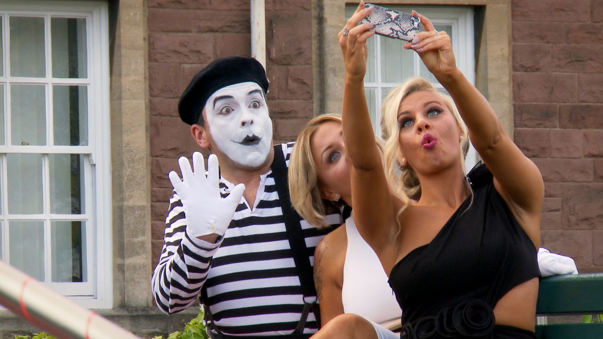 Filming May ball at Caerleon