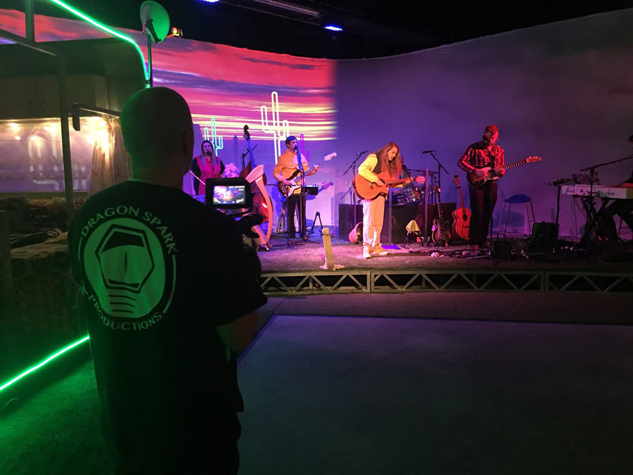 FIlming Eye of the Storm show in Swansea