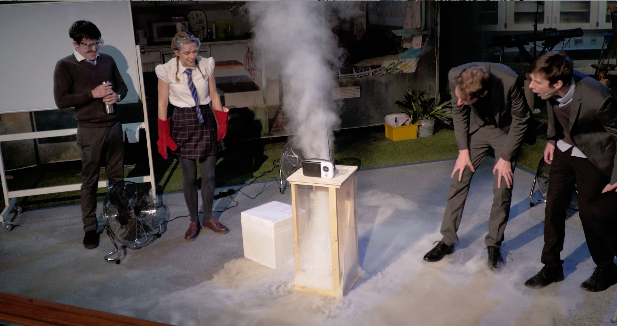 Filming artificial tornado in Swansea