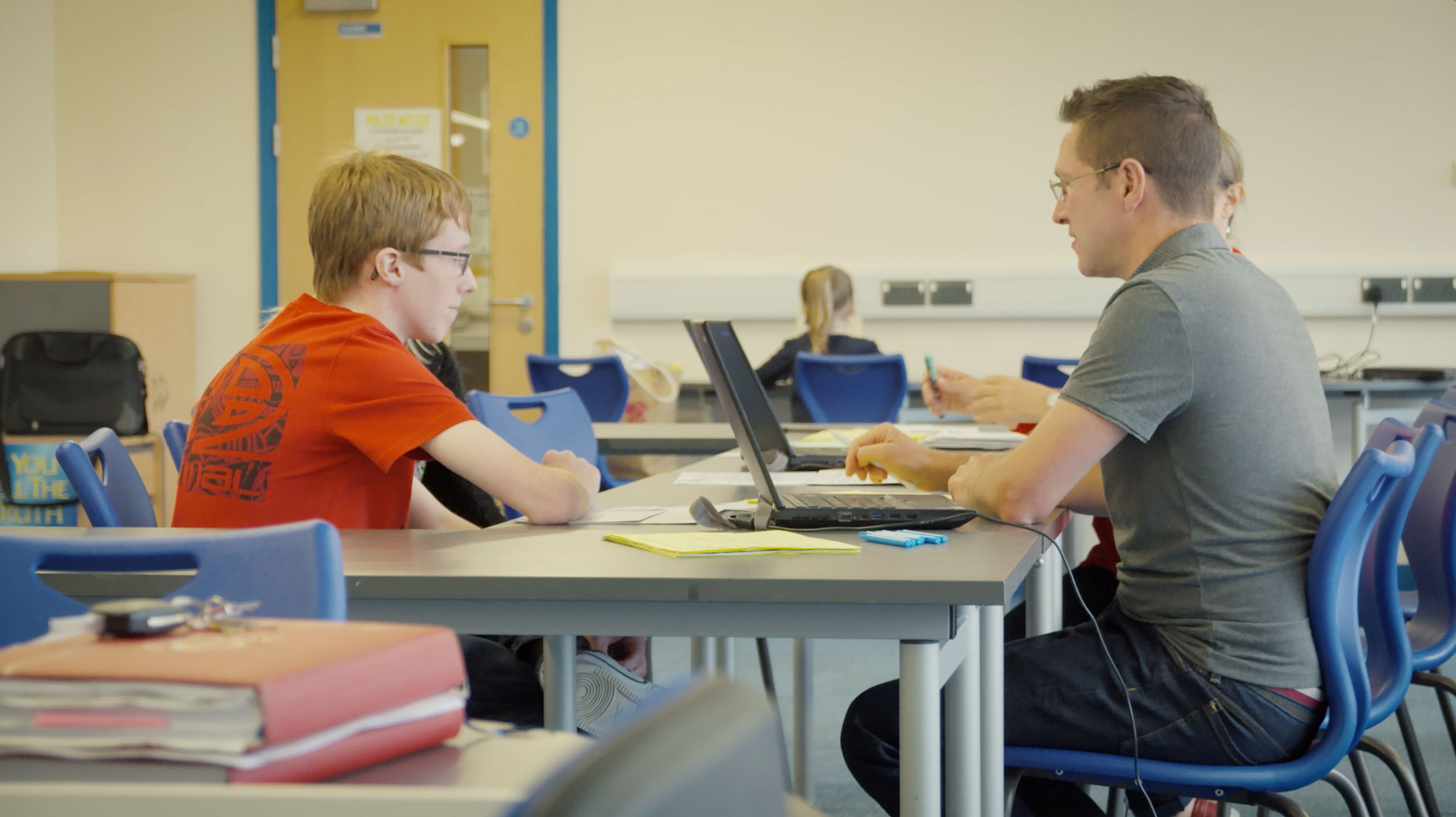 Filming a GCSE results day