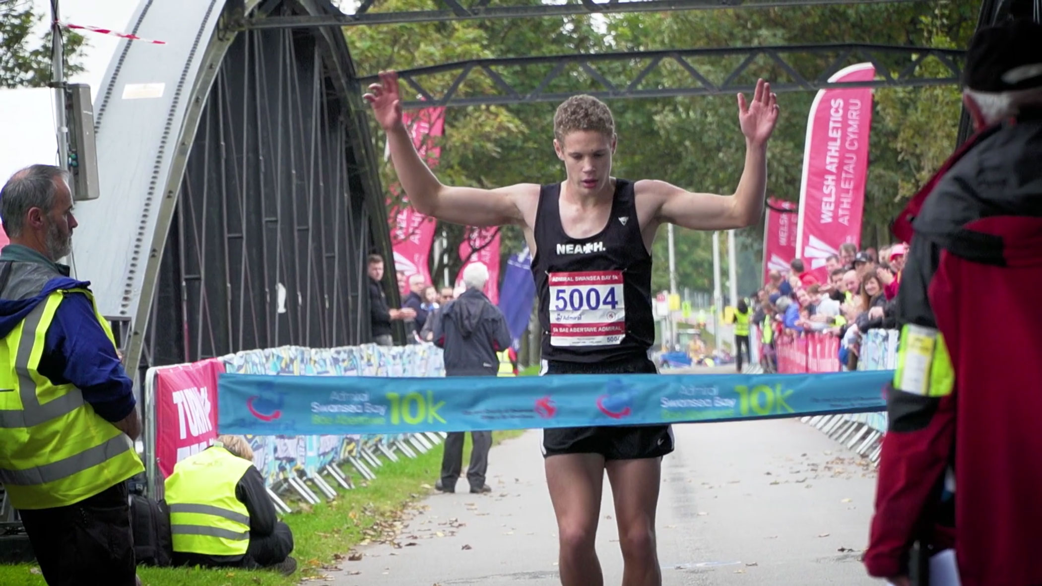 Swansea Bay 10K finish line