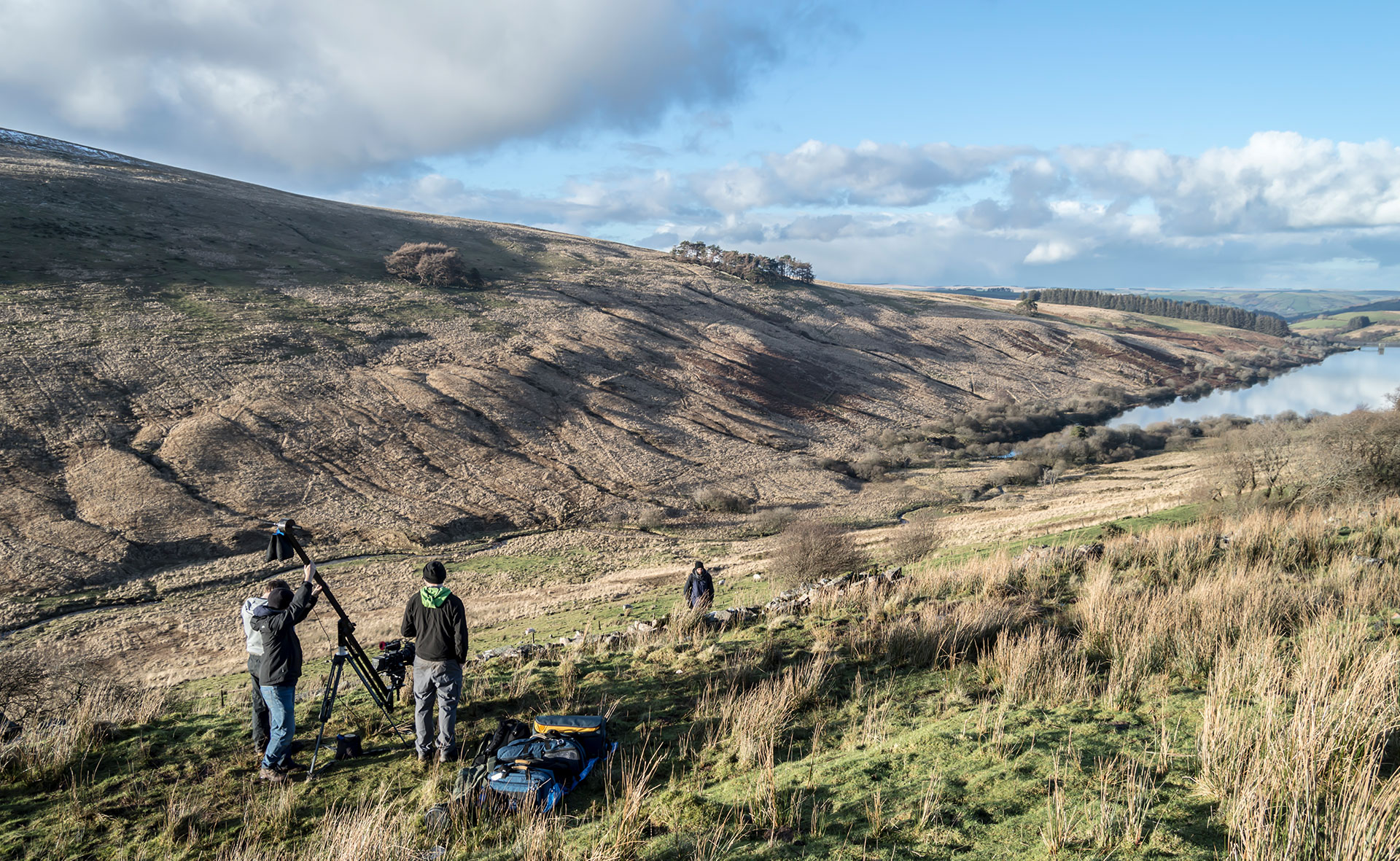 Film crew in Brecon